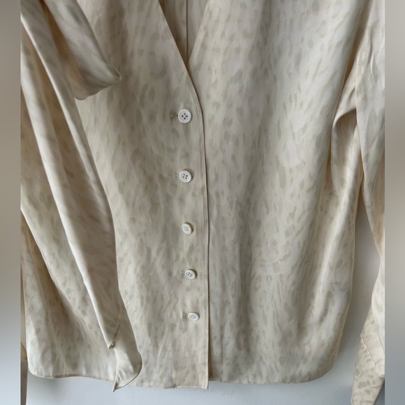 Vintage Ivory silk Chiffon Bow Blouse Linda Allard - Picture 9 of 15